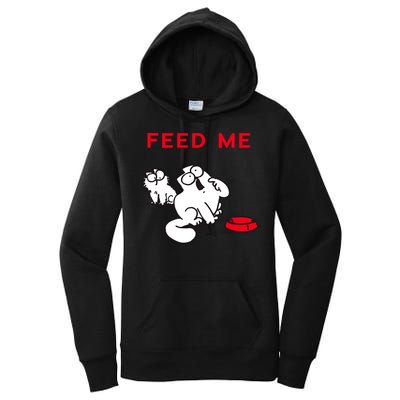 Simon's Cat Feed Me Cat Women's Pullover Hoodie