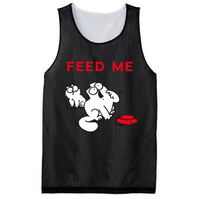 Simon's Cat Feed Me Cat Mesh Reversible Basketball Jersey Tank