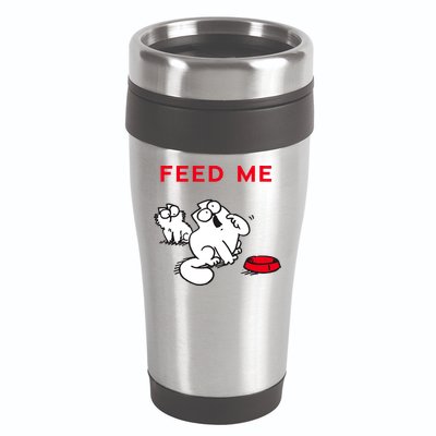 Simon's Cat Feed Me Cat 16oz Travel Tumbler