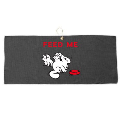 Simon's Cat Feed Me Cat Large Microfiber Waffle Golf Towel