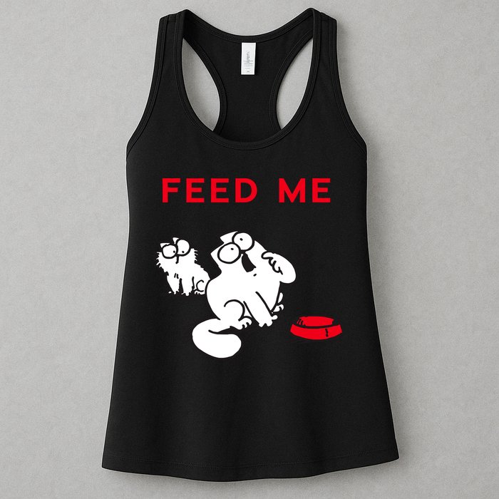 Simon's Cat Feed Me Cat Womens Tank Top