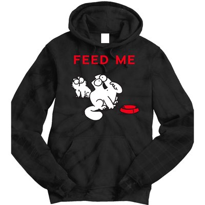 Simon's Cat Feed Me Cat Tie Dye Hoodie