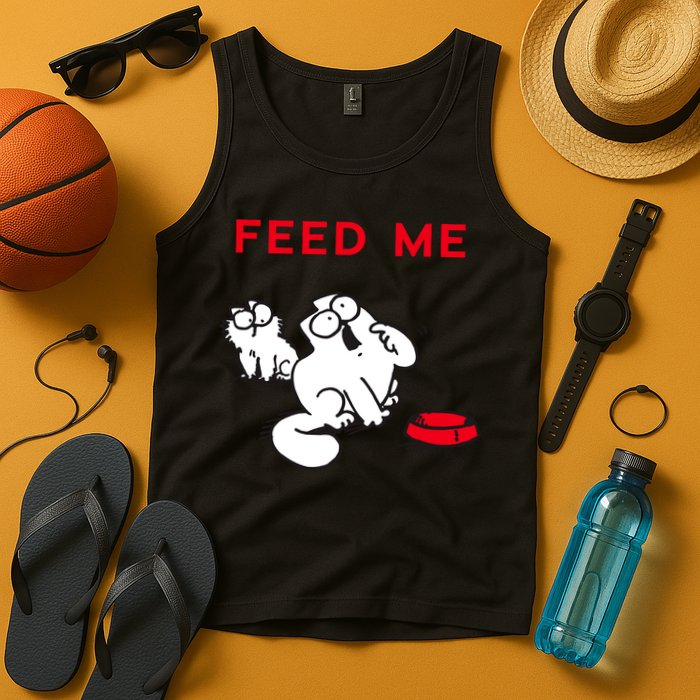 Simon's Cat Feed Me Cat Tank Top