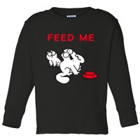 Simon's Cat Feed Me Cat Toddler Long Sleeve Shirt