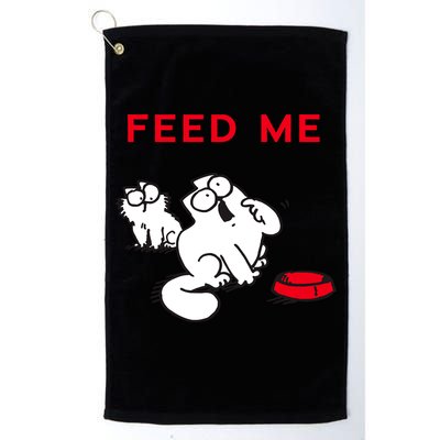 Simon's Cat Feed Me Cat Golf Towel