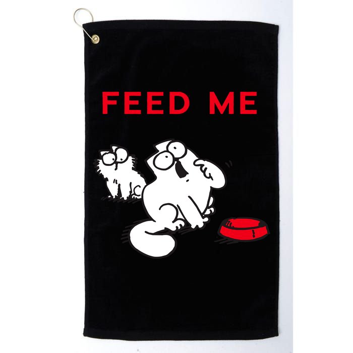 Simon's Cat Feed Me Cat Golf Towel