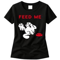 Simon's Cat Feed Me Cat Womens T-Shirt