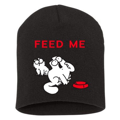Simon's Cat Feed Me Cat Short Acrylic Beanie