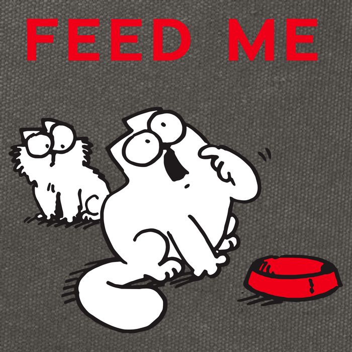 Simon's Cat Feed Me Cat Cotton Canvas Backpack