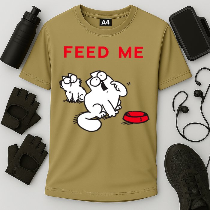 Simon's Cat Feed Me Cat Performance Shirt