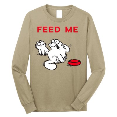 Simon's Cat Feed Me Cat Long Sleeve Shirt