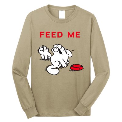 Simon's Cat Feed Me Cat Long Sleeve Shirt