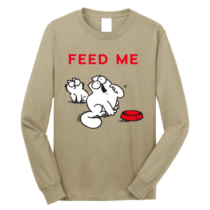 Simon's Cat Feed Me Cat Long Sleeve Shirt