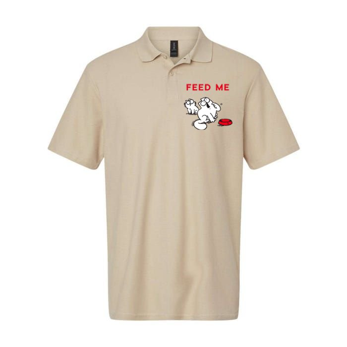 Simon's Cat Feed Me Cat Softstyle Adult Sport Polo