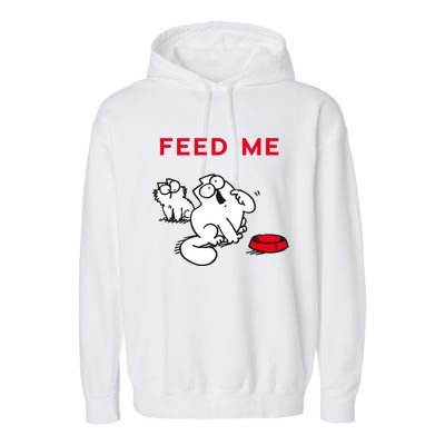 Simon's Cat Feed Me Cat Garment-Dyed Fleece Hoodie