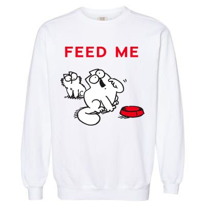 Simon's Cat Feed Me Cat Garment-Dyed Sweatshirt