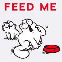 Simon's Cat Feed Me Cat Garment-Dyed Sweatshirt