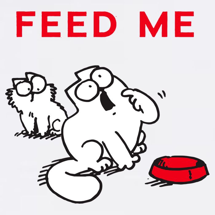 Simon's Cat Feed Me Cat Garment-Dyed Sweatshirt