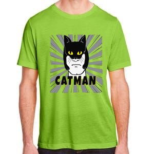 Superhero CatMan Funny Cat Dad Cat Lovers Adult ChromaSoft Performance T-Shirt