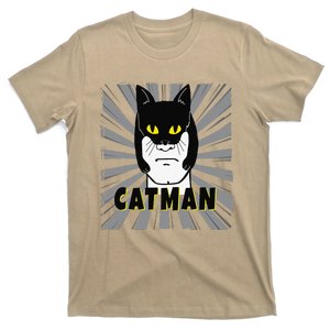 Superhero CatMan Funny Cat Dad Cat Lovers T-Shirt