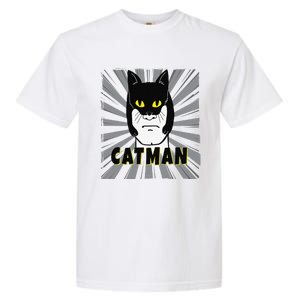 Superhero CatMan Funny Cat Dad Cat Lovers Garment-Dyed Heavyweight T-Shirt