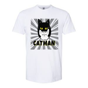 Superhero CatMan Funny Cat Dad Cat Lovers Softstyle CVC T-Shirt