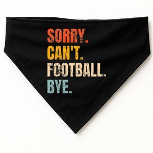 Sorry CanT Football Bye Retro Football Lovers Fan Football USA-Made Doggie Bandana