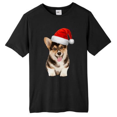 Santa Corgi Funny Gift For Dog Lovers Corgi Christmas Gift Tall Fusion ChromaSoft Performance T-Shirt