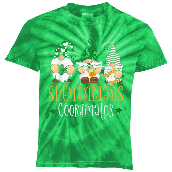 Shenanigans Coordinator Funny St Patricks Day Teacher Kids Tie-Dye T-Shirt