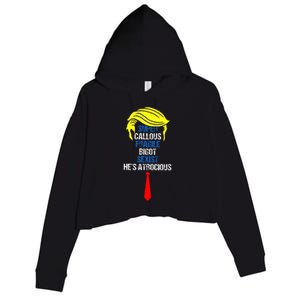 Super Callous Fragile Bigot Sexist HeS Atrocious Crop Fleece Hoodie