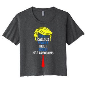 Super Callous Fragile Bigot Sexist HeS Atrocious Women's Crop Top Tee