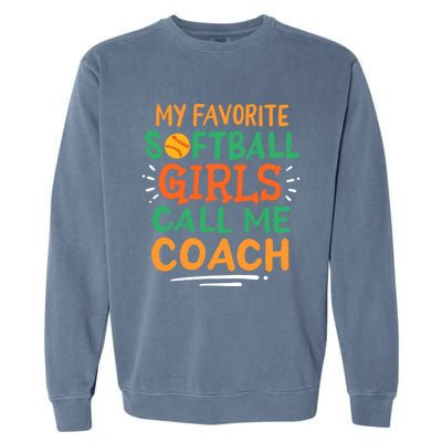 Softball Coach Gift Garment-Dyed Sweatshirt