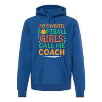 Softball Coach Gift Premium Hoodie