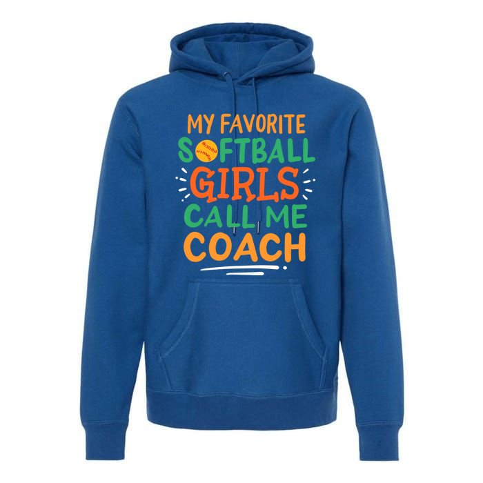 Softball Coach Gift Premium Hoodie