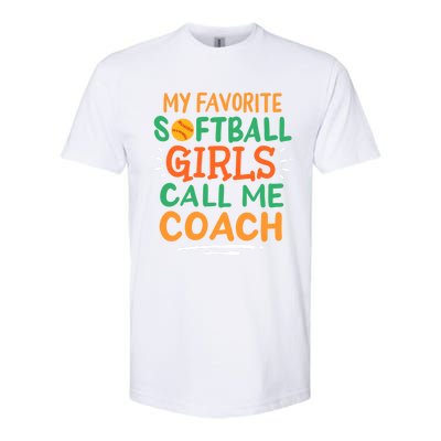 Softball Coach Gift Softstyle® CVC T-Shirt