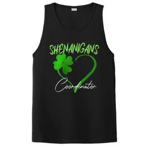 Shenanigans Coordinator Green Heart Shamrock St Patricks Day PosiCharge Competitor Tank