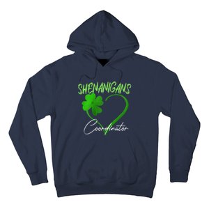 Shenanigans Coordinator Green Heart Shamrock St Patricks Day Hoodie