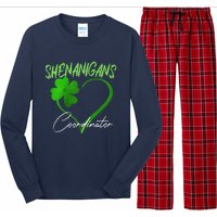 Shenanigans Coordinator Green Heart Shamrock St Patricks Day Long Sleeve Pajama Set