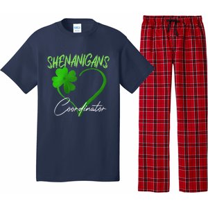 Shenanigans Coordinator Green Heart Shamrock St Patricks Day Pajama Set