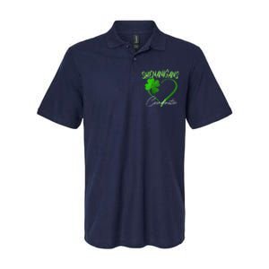 Shenanigans Coordinator Green Heart Shamrock St Patricks Day Softstyle Adult Sport Polo