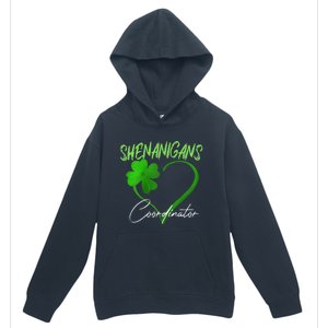 Shenanigans Coordinator Green Heart Shamrock St Patricks Day Urban Pullover Hoodie