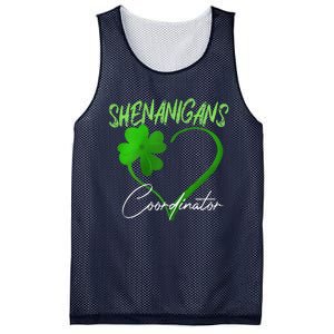 Shenanigans Coordinator Green Heart Shamrock St Patricks Day Mesh Reversible Basketball Jersey Tank