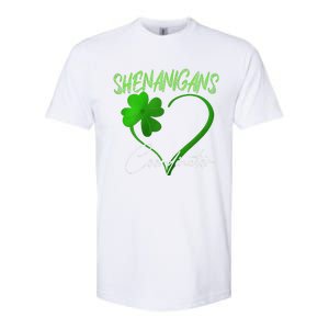 Shenanigans Coordinator Green Heart Shamrock St Patricks Day Softstyle CVC T-Shirt