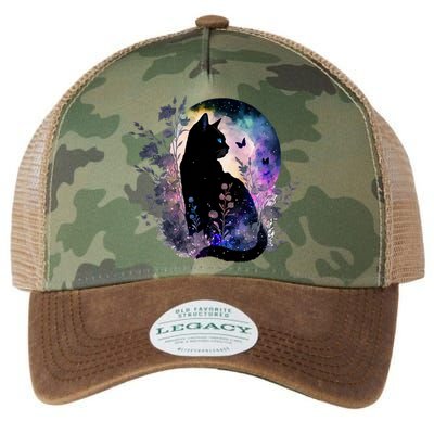 Space Cat Galaxy Cat Funny For Cat Dad Cat Mom Cat Lover Cat Alien Ufo Legacy Tie Dye Trucker Hat