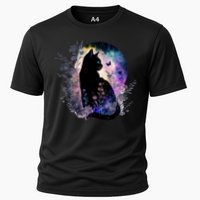 Space Cat Galaxy Cat Funny For Cat Dad Cat Mom Cat Lover Cat Alien Ufo Performance Shirt