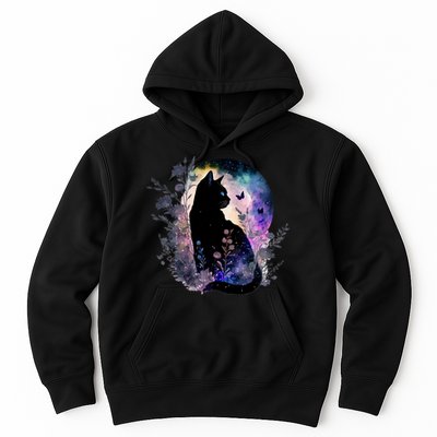 Space Cat Galaxy Cat Funny For Cat Dad Cat Mom Cat Lover Cat Alien Ufo Hoodie