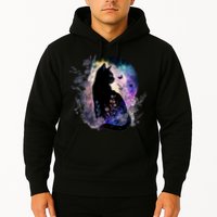 Space Cat Galaxy Cat Funny For Cat Dad Cat Mom Cat Lover Cat Alien Ufo Hoodie