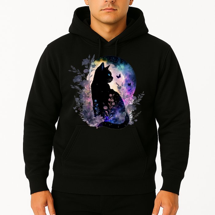 Space Cat Galaxy Cat Funny For Cat Dad Cat Mom Cat Lover Cat Alien Ufo Hoodie