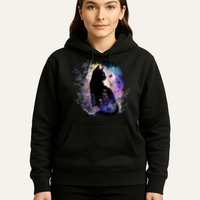 Space Cat Galaxy Cat Funny For Cat Dad Cat Mom Cat Lover Cat Alien Ufo Hoodie