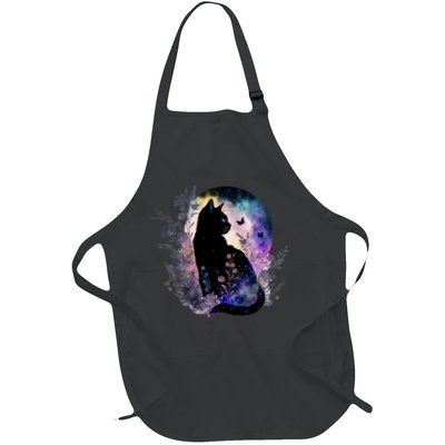 Space Cat Galaxy Cat Funny For Cat Dad Cat Mom Cat Lover Cat Alien Ufo Apron